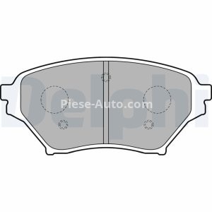 Set plăcuțe frână față, DELPHI (cu accesorii; cu un tampon de amortizare), pentru: MAZDA MX-5 II 1.6/1.8 05.98-10.05