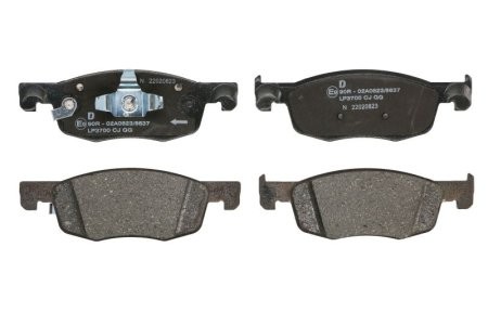 Set plăcuțe frână față, DELPHI (cu un tampon de amortizare), pentru: MAZDA 2; TOYOTA AYGO X, YARIS 1.0/1.5/1.5H 02.20-