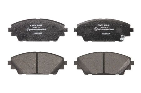 Set plăcuțe frână față, DELPHI (fara optionale), pentru: MAZDA 3, 3/HATCHBACK, CX-3, CX-30 1.5-2.2D 07.13-