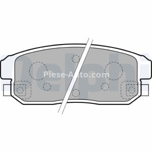Set plăcuțe frână spate, DELPHI , pentru: MAZDA RX-8; NISSAN ALTIMA, MAXIMA / MAXIMA QX V; SUZUKI IGNIS I, IGNIS II 1.3-3.5 06.97-
