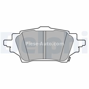 Set plăcuțe frână spate, DELPHI (cu accesorii; cu un tampon de amortizare), pentru: MAZDA 2; SUZUKI SWACE; TOYOTA C-HR, COROLLA, YARIS 1.2-2.0H 10.16-
