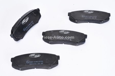 Set plăcuțe frână spate, DELPHI , pentru: MITSUBISHI PAJERO IV; TOYOTA 4 RUNNER IV, 4 RUNNER V, FJ CRUISER, LAND CRUISER, LAND CRUISER 100, LAND CRUISER 80, LAND CRUISER 90 2.4-4.7 11.84-