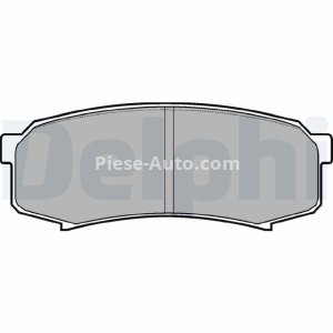 Set plăcuțe frână spate, DELPHI , pentru: MITSUBISHI PAJERO IV; TOYOTA 4 RUNNER IV, 4 RUNNER V, FJ CRUISER, LAND CRUISER, LAND CRUISER 100, LAND CRUISER 80, LAND CRUISER 90 2.4-4.7 11.84- 3