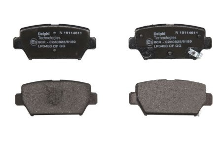 Set plăcuțe frână spate, DELPHI , pentru: MITSUBISHI ECLIPSE CROSS 1.5/2.0/2.2D 10.17-