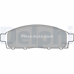 Set plăcuțe frână față, DELPHI , pentru: MITSUBISHI L200 / TRITON, PAJERO SPORT II 2.4D-3.5 11.05-
