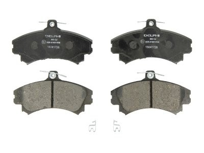 Set plăcuțe frână față, DELPHI , pentru: VOLVO S40 I, V40; MITSUBISHI CARISMA, COLT CZC VI, COLT VI, SPACE STAR; SMART FORFOUR 1.3-2.0 07.95-06.12