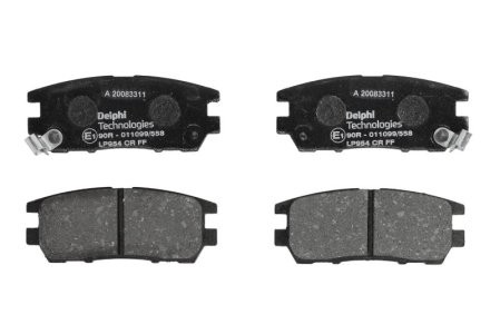 Set plăcuțe frână spate, DELPHI , pentru: MITSUBISHI DELICA / SPACE GEAR, ECLIPSE III, ECLIPSE IV, L400, PAJERO I, PAJERO II, PAJERO SPORT I, SIGMA 2.0-3.8 04.87-