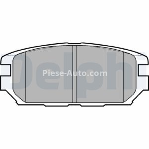 Set plăcuțe frână spate, DELPHI , pentru: MITSUBISHI ECLIPSE IV, GALANT VII, LANCER IV, LANCER V, LANCER VI, LANCER VII, SIGMA, SPACE 2.0-3.8 06.92-12.08