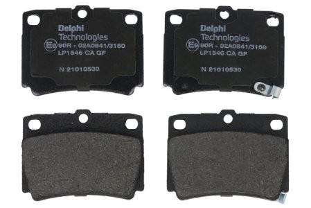 Set plăcuțe frână spate, DELPHI , pentru: MITSUBISHI PAJERO II, PAJERO SPORT I, PAJERO SPORT II, PAJERO SPORT III, SIGMA 2.4-3.5 12.90-