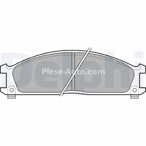 Set plăcuțe frână față / spate, DELPHI, pentru: INFINITI M30; NISSAN BLUEBIRD, CEDRIC, LAUREL, NAVARA, NP300, PATHFINDER I, PATHFINDER II, PICK UP, SERENA, TERRANO I, URVAN, VANETTE 1.5-3.3 01.85- 1