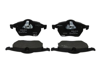 Set plăcuțe frână față, DELPHI (cu un tampon de amortizare), pentru: OPEL ASTRA G, ZAFIRA A, ZAFIRA B; SAAB 900 II, 9-3, 9-5 2.0-3.0D 07.93-12.10 1