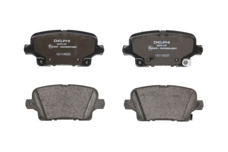 Set plăcuțe frână spate, DELPHI , pentru: OPEL INSIGNIA B, INSIGNIA B COUNTRY, INSIGNIA B GRAND SPORT 1.5-2.0D 03.17- 1