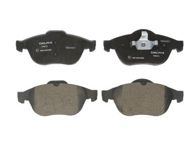 Set plăcuțe frână față, DELPHI , pentru: RENAULT ESPACE IV, LAGUNA II, SCENIC I, SCENIC II, VEL SATIS 1.4-3.5 11.00-