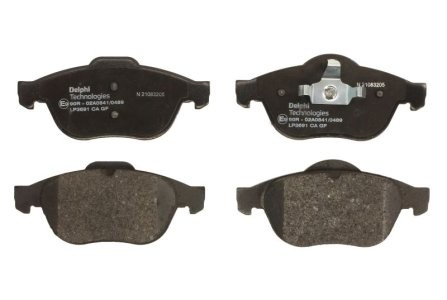 Set plăcuțe frână față, DELPHI , pentru: RENAULT ESPACE IV, LAGUNA II, VEL SATIS 1.9D-3.5 03.01-