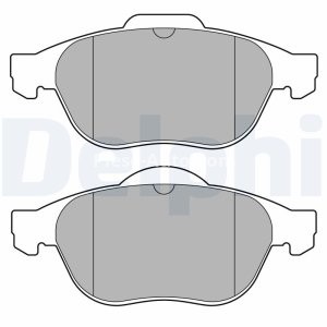 Set plăcuțe frână față, DELPHI , pentru: RENAULT GRAND SCENIC II, LAGUNA II, SCENIC I, SCENIC II 1.5D-2.2D 06.00-12.09