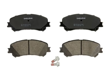 Set plăcuțe frână față, DELPHI (cu accesorii; cu un tampon de amortizare), pentru: RENAULT ESPACE V, GRAND SCENIC IV, MEGANE IV, SCENIC IV, TALISVW 1.2-2.0D 02.15-