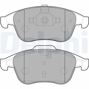Set plăcuțe frână față, DELPHI (cu un tampon de amortizare), pentru: RENAULT CLIO IV, FLUENCE, GRAND SCENIC III, LAGUNA, LAGUNA III, LATITUDE, MEGANE, MEGANE III, SCENIC III 1.2-3.5 10.07- 3