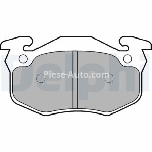 Set plăcuțe frână spate, DELPHI , pentru: RENAULT 19 I, 19 I CHAMADE, 19 II, 19 II CHAMADE, 19 II/HATCHBACK, CLIO I, CLIO II, MEGANE I, MEGANE I CLASSIC, MEGANE I COACH 1.2-2.0 07.88-07.09