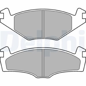 Set plăcuțe frână față, DELPHI , pentru: SEAT CORDOBA, CORDOBA VARIO, IBIZA II; SKODA FELICIA I, FELICIA II; VW POLO, POLO CLASSIC, POLO II, POLO III, POLO III CLASSIC 1.0-1.9D 08.86-12.02
