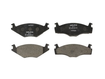 Set plăcuțe frână față, DELPHI , pentru: SEAT CORDOBA, IBIZA II, INCA, TOLEDO I; VW CADDY I, CADDY II, CADDY II/MINIVAN, GOLF I, GOLF II, GOLF III, JETTA II, PASSAT B2 1.0-1.9D 04.74-06.03