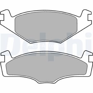 Set plăcuțe frână față, DELPHI , pentru: SEAT CORDOBA, IBIZA II, INCA, TOLEDO I; VW CADDY I, CADDY II, CADDY II/MINIVAN, GOLF I, GOLF II, GOLF III, JETTA II, PASSAT B2 1.0-1.9D 04.74-06.03