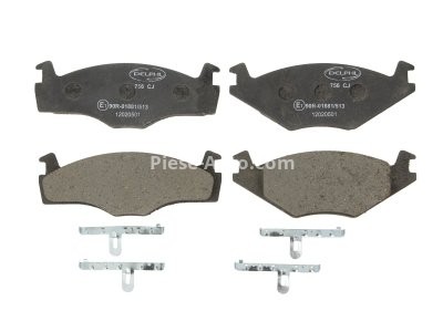 Set plăcuțe frână față, DELPHI , pentru: SEAT CORDOBA, IBIZA II, INCA, TOLEDO I; VW CADDY I, CADDY II, CADDY II/MINIVAN, GOLF I, GOLF II, GOLF III, JETTA II, PASSAT B2 1.0-1.9D 09.79-06.03