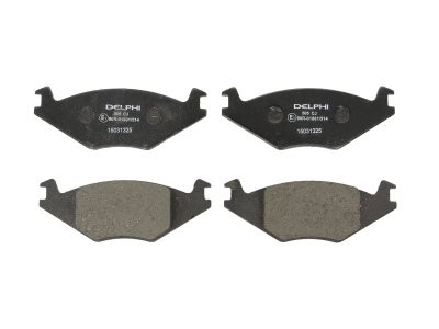 Set plăcuțe frână față, DELPHI , pentru: SEAT CORDOBA, IBIZA II; VW GOLF I, GOLF II, JETTA I, JETTA II, POLO, POLO CLASSIC, POLO II, POLO/KOMBI 1.0-1.9D 04.74-10.02