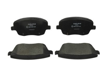 Set plăcuțe frână față, DELPHI , pentru: SEAT CORDOBA, IBIZA III; SKODA FABIA I, FABIA I PRAKTIK, FABIA II, ROOMSTER, ROOMSTER PRAKTIK; VW JETTA III, POLO, POLO IV 1.0-2.0 08.99-05.15