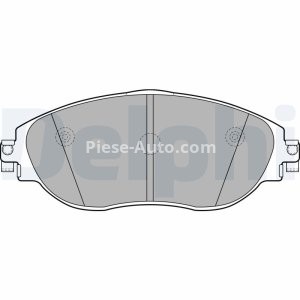 Set plăcuțe frână față, DELPHI (cu accesorii; cu un tampon de amortizare), pentru: SEAT ALHAMBRA; SKODA OCTAVIA III, SUPERB II; VW ARTEON, ARTEON SHOOTING BRAKE, CC B7, GOLF VIII 1.4-3.6 05.86-