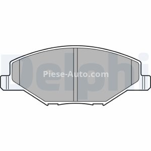 Set plăcuțe frână față, DELPHI (cu un tampon de amortizare), pentru: SKODA FABIA II, FABIA II PRAKTIK; VW POLO V, POLO VI 1.0-2.0 12.06- 3