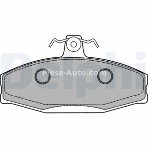 Set plăcuțe frână față, DELPHI , pentru: SKODA FAVORIT, FAVORIT FORVW, FAVORIT/KOMBI, FELICIA CUBE, FELICIA I, FELICIA II; VW CADDY II 1.3/1.6/1.9D 06.88-04.02