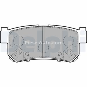 Set plăcuțe frână spate, DELPHI , pentru: SSANGYONG ACTYON I, ACTYON SPORTS I, ACTYON SPORTS II, KORANDO, KYRON, MUSSO, MUSSO SPORTS, REXTON / REXTON II, REXTON W / REXTON, RODIUS II 2.0D-3.2 06.96-