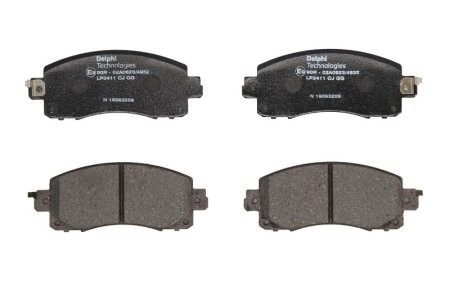 Set plăcuțe frână față, DELPHI , pentru: SUBARU FORESTER, IMPREZA, XV 1.6/2.0/2.0H 10.16-