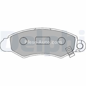 Set plăcuțe frână față, DELPHI , pentru: SUBARU JUSTY II, JUSTY III; SUZUKI SWIFT, SWIFT II 1.0-1.6 03.89-