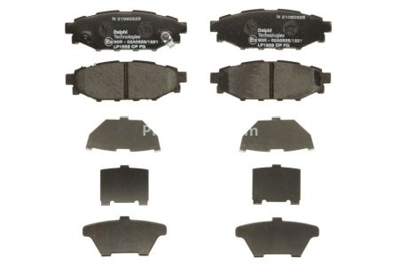 Set plăcuțe frână spate, DELPHI , pentru: SUBARU BRZ, FORESTER, IMPREZA, LEGACY IV, LEGACY V, OUTBACK, WRX, XV; TOYOTA GT 86 1.5-3.0 09.03-