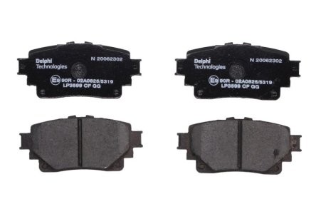 Set plăcuțe frână spate, DELPHI , pentru: SUZUKI ACROSS; TOYOTA BZ4X, HIGHLANDER, RAV 4 V 2.0-Electric 12.18-