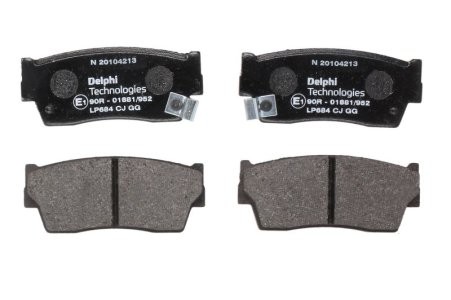 Set plăcuțe frână față, DELPHI , pentru: SUZUKI GRAND VITARA I, VITARA, X-90 1.6/1.9D 07.88-07.03