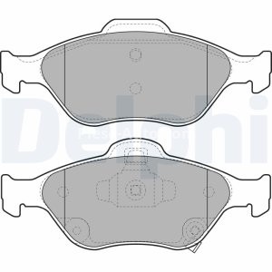 Set plăcuțe frână față, DELPHI , pentru:  TOYOTA IQ, RACTIS, YARIS, YARIS/HATCHBACK; ASTON MARTIN CYGNET 1.0-1.8 08.05- 2