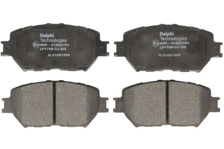 Set plăcuțe frână față, DELPHI , pentru:  TOYOTA CAMRY, CROWN, ISIS, MARK X I, WISH 1.8-3.3 08.01-08.14 1