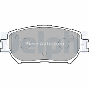 Set plăcuțe frână față, DELPHI , pentru:  TOYOTA CAMRY, CROWN, ISIS, MARK X I, WISH 1.8-3.3 08.01-08.14 2