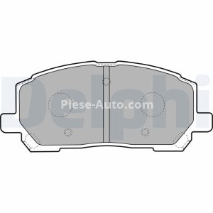 Set plăcuțe frână față, DELPHI , pentru: TOYOTA HIGHLANDER, HIGHLANDER / KLUGER 2.4/3.0/3.3 01.98-08.07 2