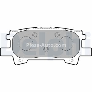 Set plăcuțe frână spate, DELPHI , pentru: TOYOTA HARRIER, HIGHLANDER / KLUGER 2.4-3.5 09.00-12.13 3