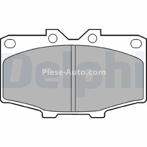 Set plăcuțe frână față, DELPHI , pentru: TOYOTA 4 RUNNER I, DYNA 100, HILUX III, HILUX IV, LAND CRUISER 1.8-4.2 03.69-12.96