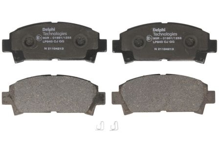 Set plăcuțe frână față, DELPHI , pentru: TOYOTA AVENSIS, CALDINA, CARINA E VI, CELICA, MR2 II 1.6-2.0D 12.89-02.03 1
