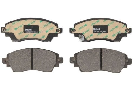 Set plăcuțe frână față, DELPHI , pentru: TOYOTA COROLLA, COROLLA/KOMBI, PICNIC 1.4-2.0D 05.95-01.02