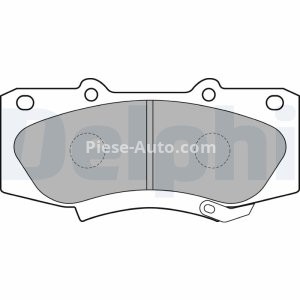 Set plăcuțe frână față, DELPHI , pentru: TOYOTA HILUX VII 2.5D/3.0D 03.05-09.15