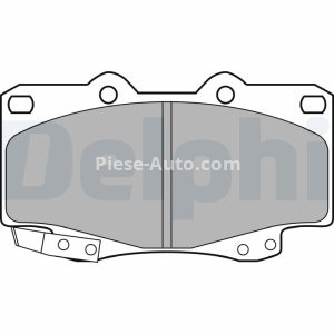 Set plăcuțe frână față, DELPHI , pentru: TOYOTA HILUX, HILUX VI, HILUX VII 2.5D/3.0D 11.01-