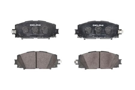 Set plăcuțe frână față, DELPHI , pentru: TOYOTA PRIUS, PRIUS C, PRIUS PLUS, YARIS 1.5/1.5H/1.8H 11.05-