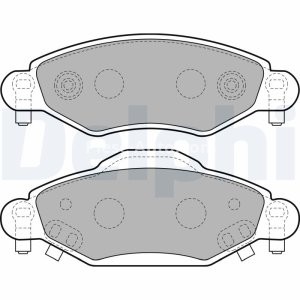 Set plăcuțe frână față, DELPHI , pentru: TOYOTA YARIS, YARIS VERSO 1.0-1.5 04.99-11.05
