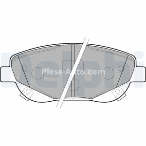 Set plăcuțe frână față, DELPHI (cu un tampon de amortizare), pentru: TOYOTA AVENSIS, VERSO 2.0D/2.2D 11.08-10.18